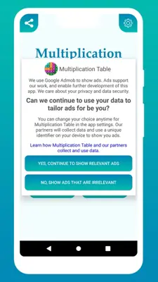 Multiplication Table android App screenshot 1